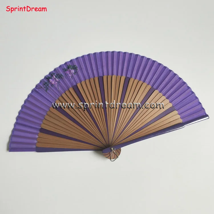 Exquisite Silk Bamboo Wedding Gift Fan Watermelon Fan