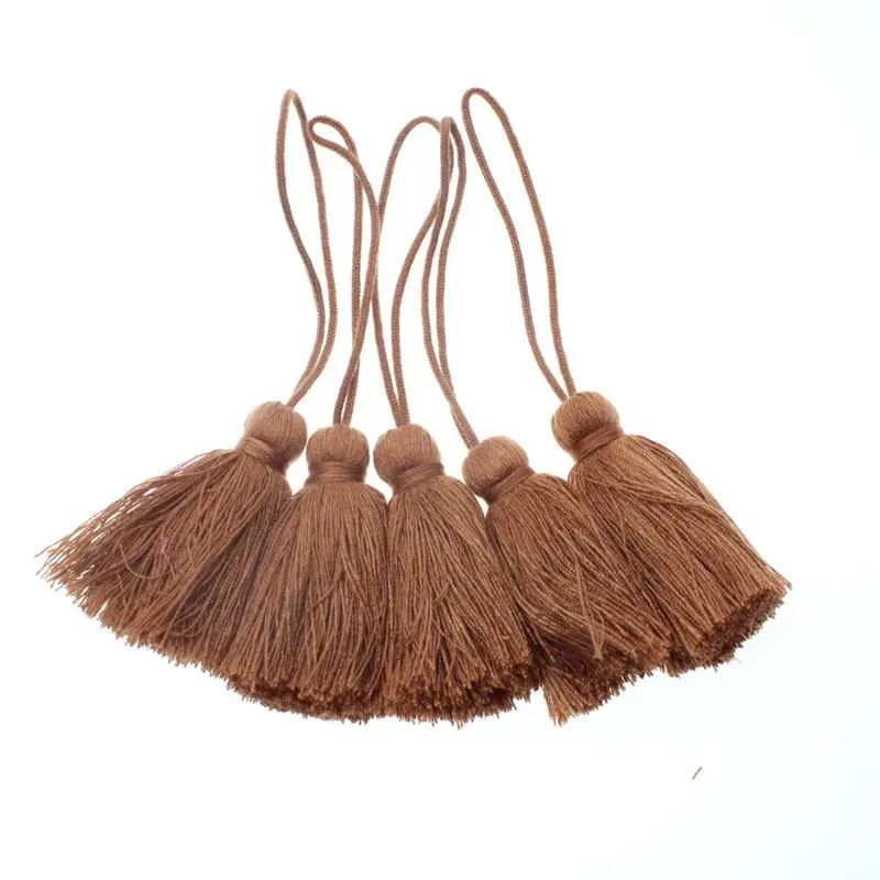 
Handmade wholesale 6cm big cotton tassel with long string loop 