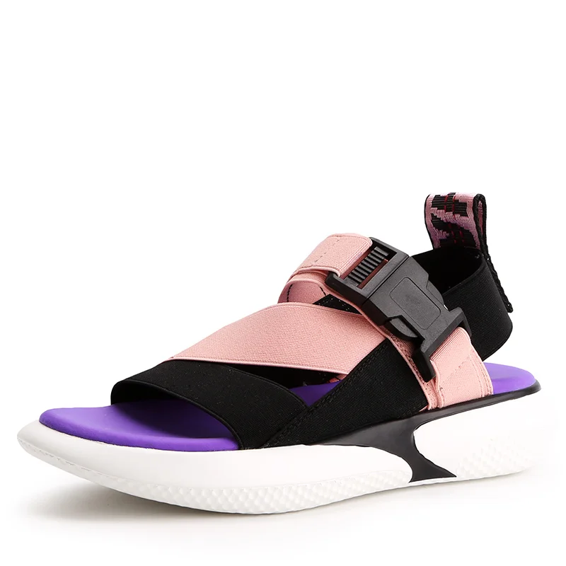 Летние женские сандалии на толстом каблуке, удобные повседневные женские сандалии-желе на плоской подошве