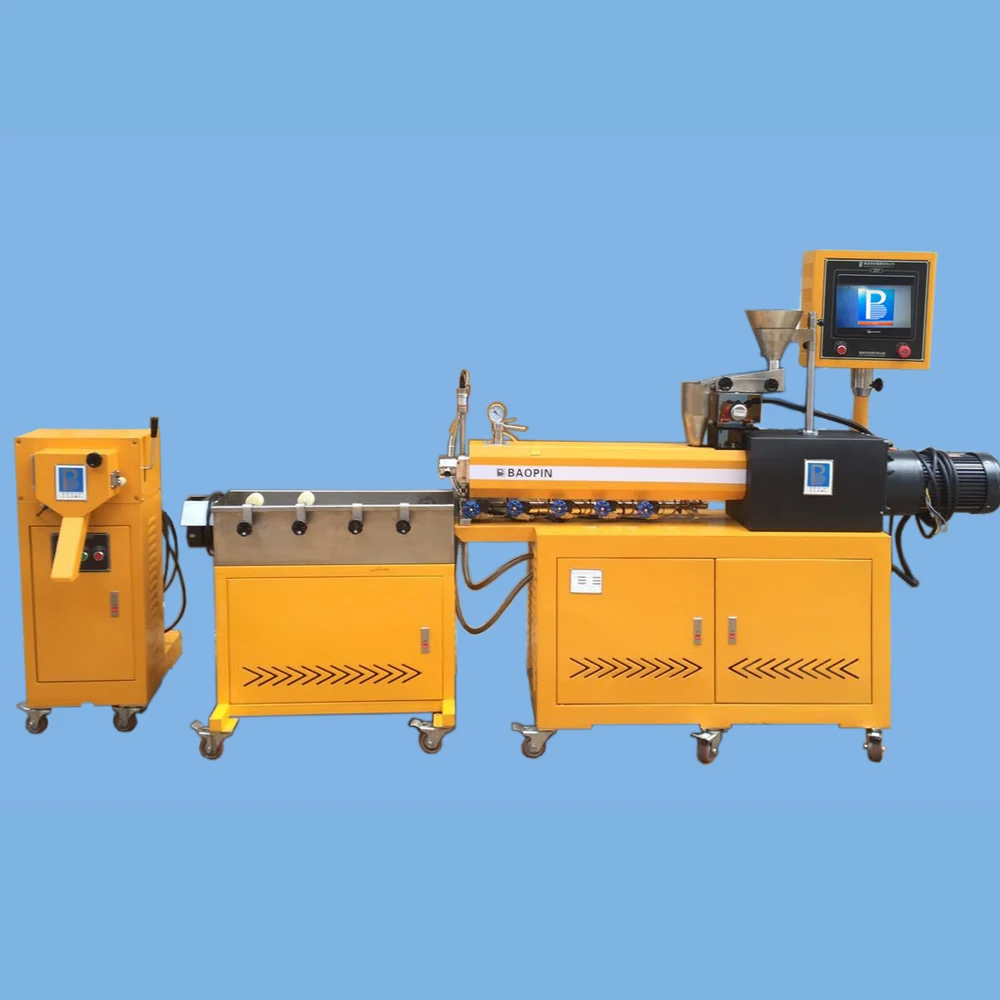 Lab twin screw extrusion granulation line / PLC control