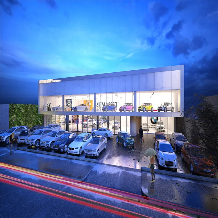 Galvanized steel structure 4S car shop car exhibition hall building