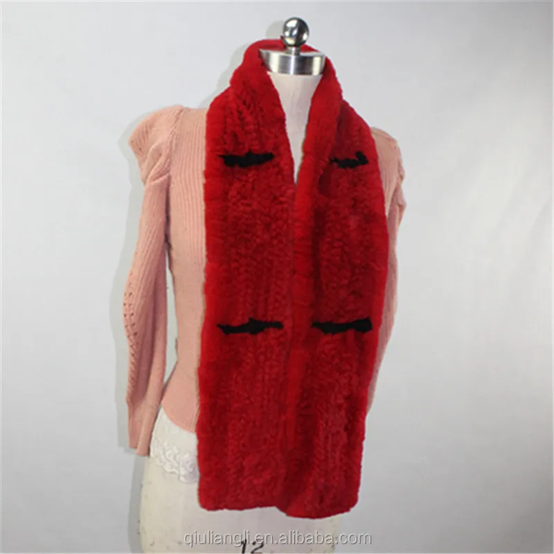 Оптовые продажи, Дамская длинная стильная шарф из настоящей шерсти кролика, декоративного кролика глушитель из натуральной меховой шарф