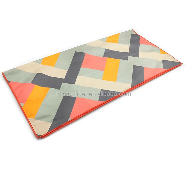 Высококачественное Полосатое впитывающее полотенце из микрофибры с индивидуальным принтом