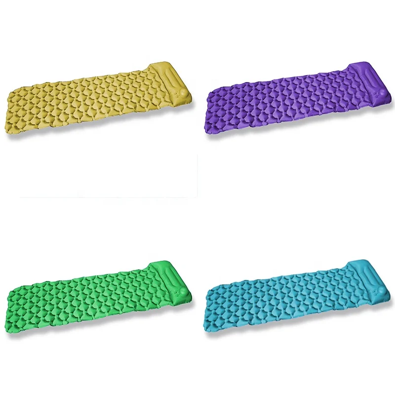 OEM Outdoor Wholesale Travel Camping Mattress Inflatable Sleeping Mat With Pillow
