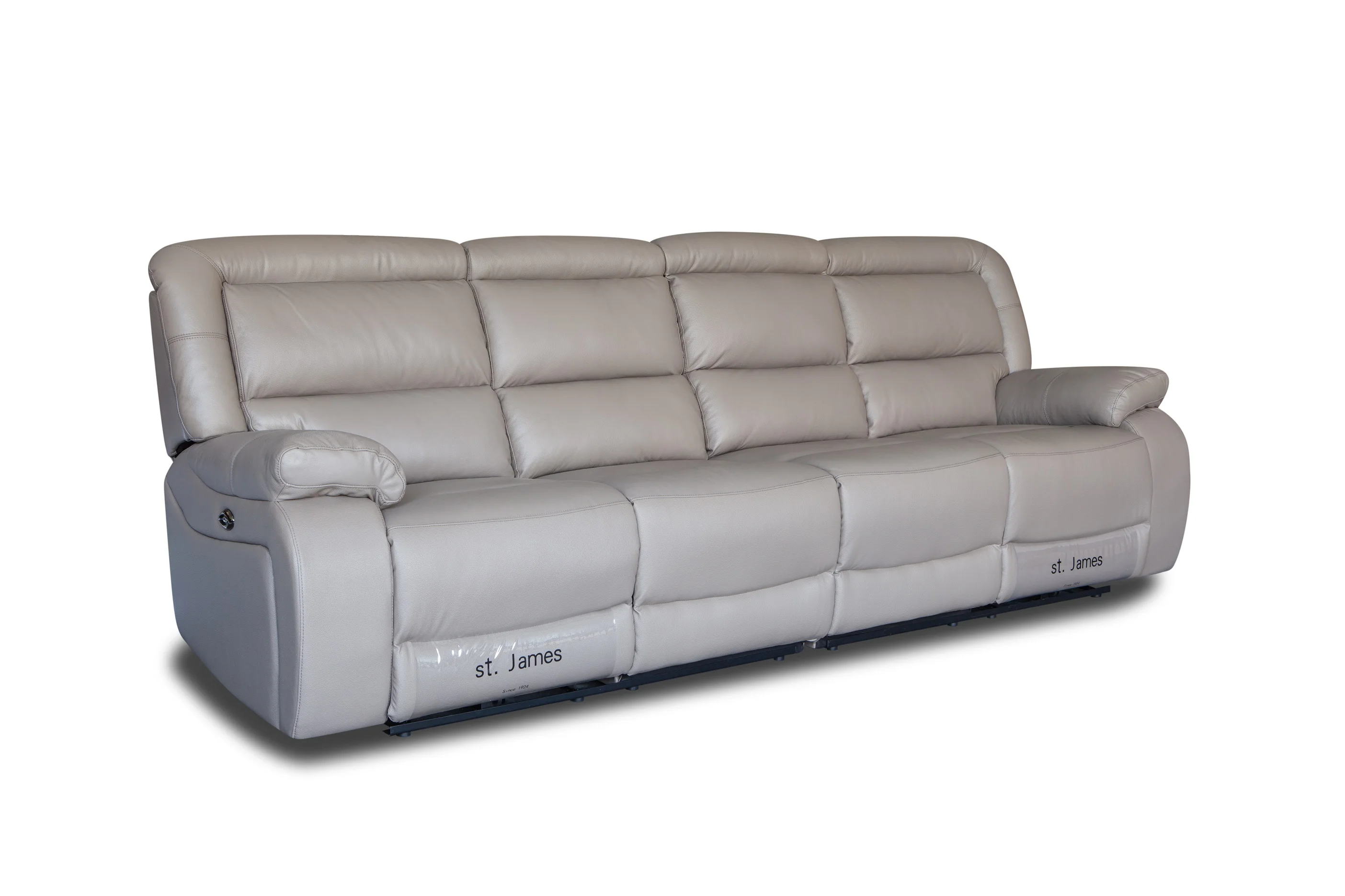 
Functional recliner with coffee table genuine Leather 4 seater sofa set 