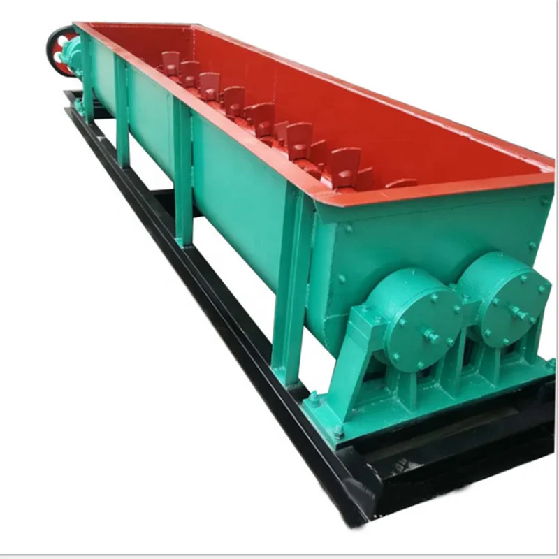 Ammonium bicarbonate fertilizer paddle mixer horizontal double shaft screw mixer for clay