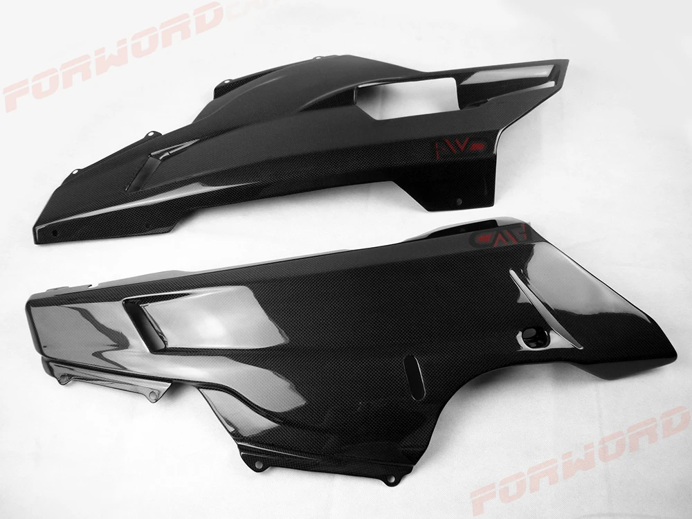 Quality carbon fiber motorcycle parts 3k carbon fibre lower fairings belly pan for Ducati 1198 1098 848