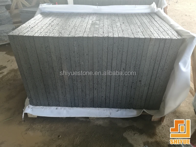 
China Hainan black lava stone tile price lava stone for sale 