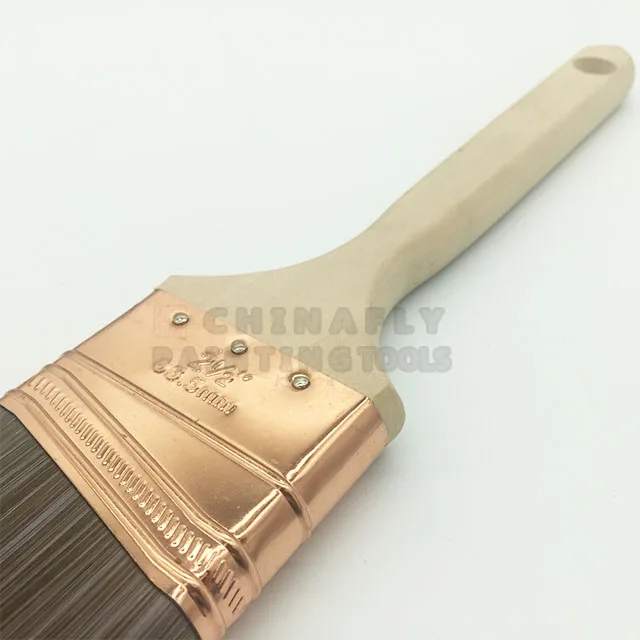 CTWHPB021   Nylon/Polyester Filament Paint Brush Birch Sash Angle Wooden Handle Hot Selling Paint Brushes