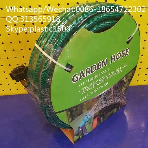 Anti Kink PVC Fiber Braided Reinforced Garden Hose with Brass Accessories