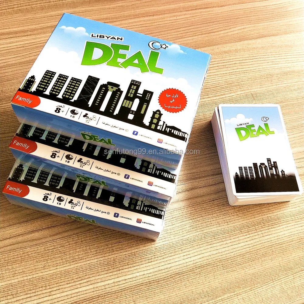 Paper play Card game printing with custom box