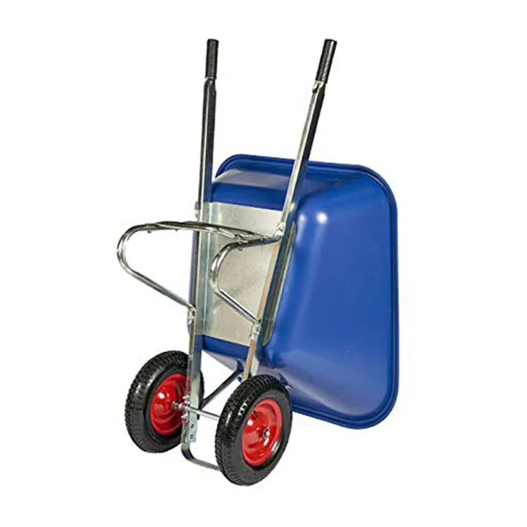 Pink Twin Wheel Wheelbarrow wb9800 With Puncture Proof Wheel 200 Liter Blue