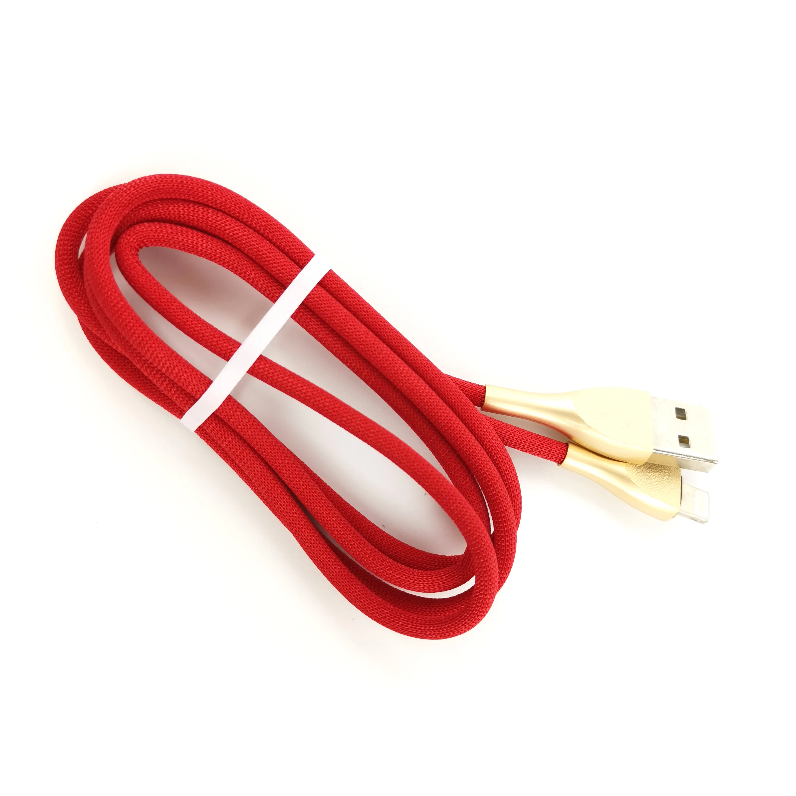 
Factory Price 2A Round 1 Meter Zinc Alloy Cloth Braid USB Data Transmission Charging Data Cable for iPhone Android USB Devices 