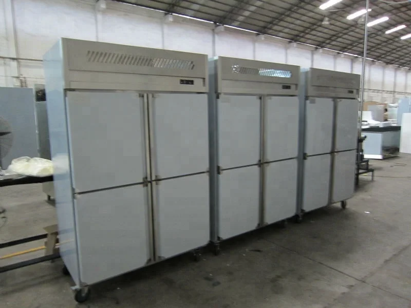 hot sale 2 big doors 304 stainless steel kitchen freezer for restaurant/hotel