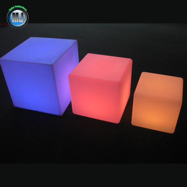 
Light up RGB remote control rechargeable led foam cube seat 
