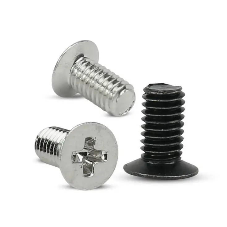 [KM thin head screw] round countersunk head micro screw cross mechanical dental screw M3*6 nickel/black zinc.