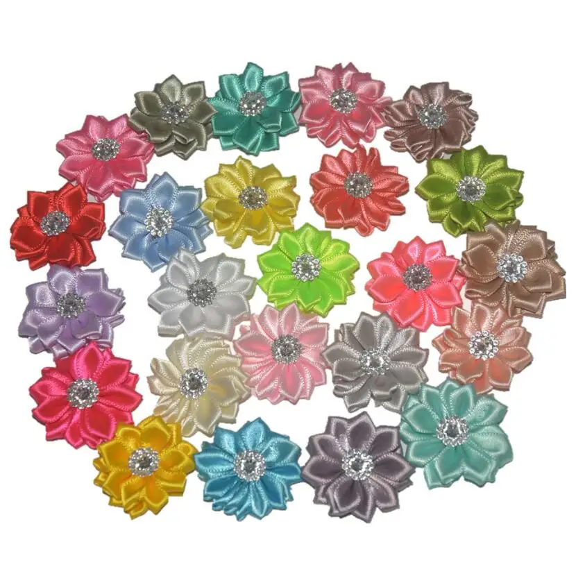Artificial flower bouquets Rhinestone Flower DIY Flowers Home decoration hair accessories for Headband No Clips No Bows CH004