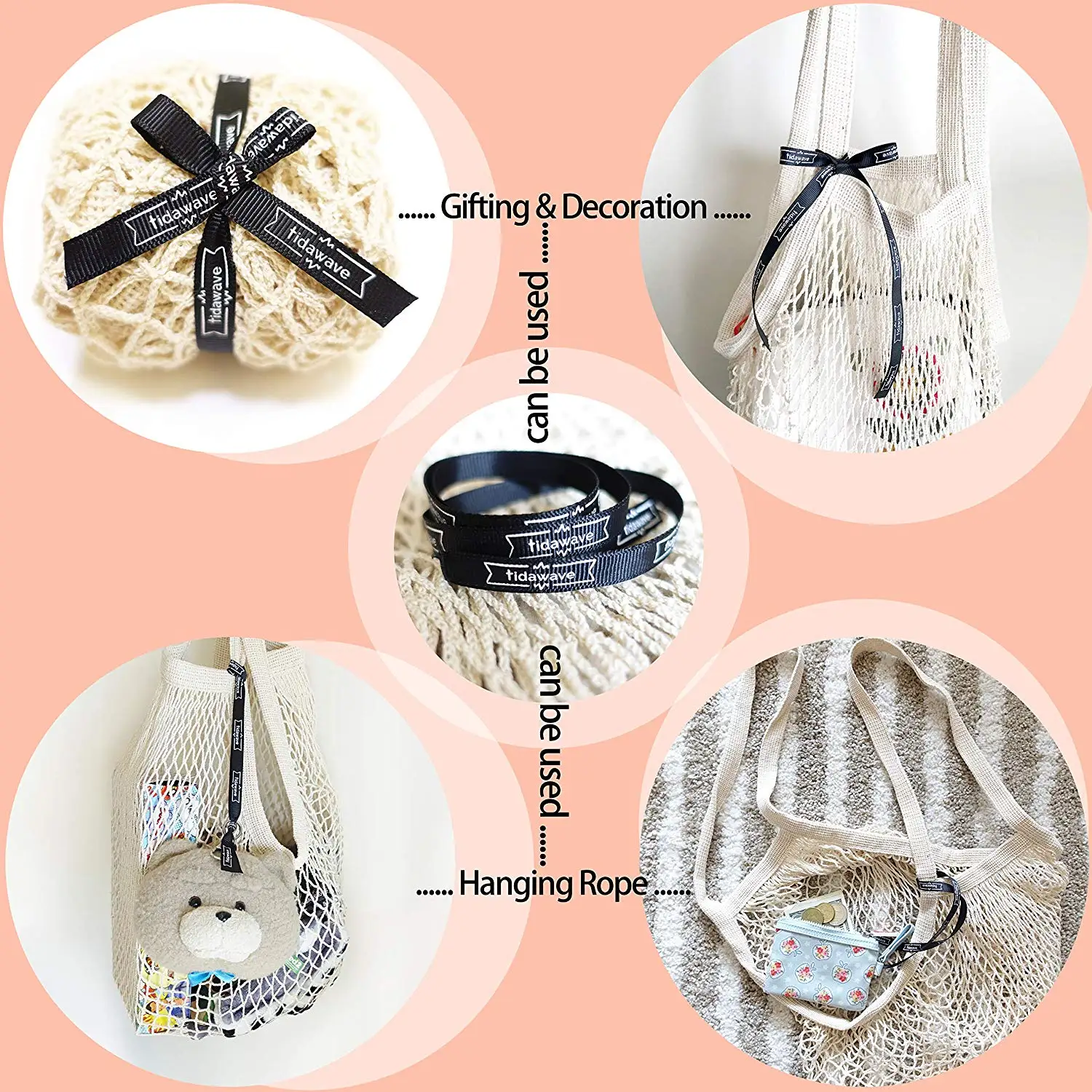 2024  Best Reusable 100% Organic Cotton mesh net bag for food and fruit