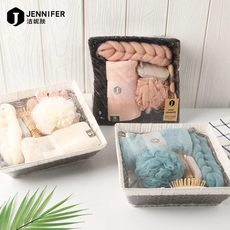 Custom Cheap Shower Set Soft Face Towel Scrubber for Bathing Sets Bath Sponge Back Sponge Scrubber