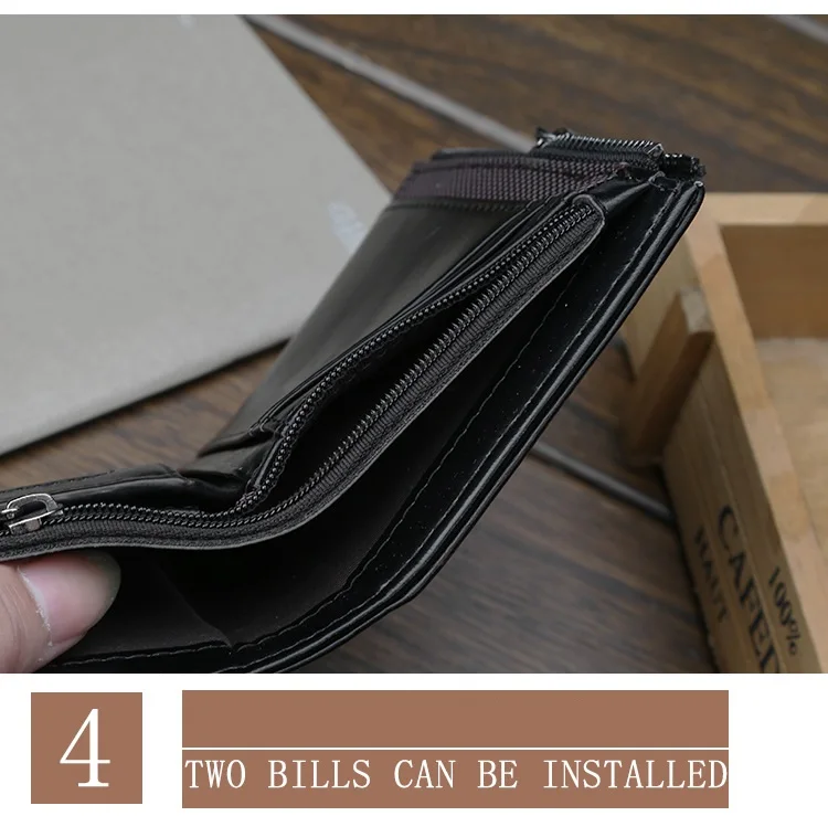 Baellerry 2018 new style male PU leather short section zipper wallet with hasp,coin purse, card holder for men