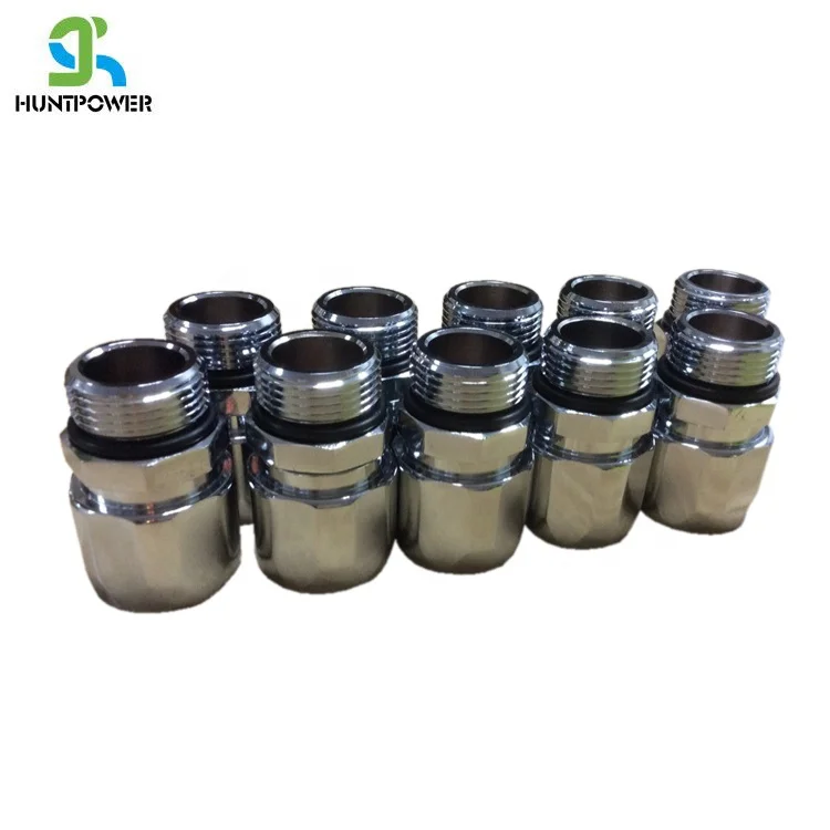 Swivel Reusable Brass Chrome Plated Fuel Dispenser Hose Fitting