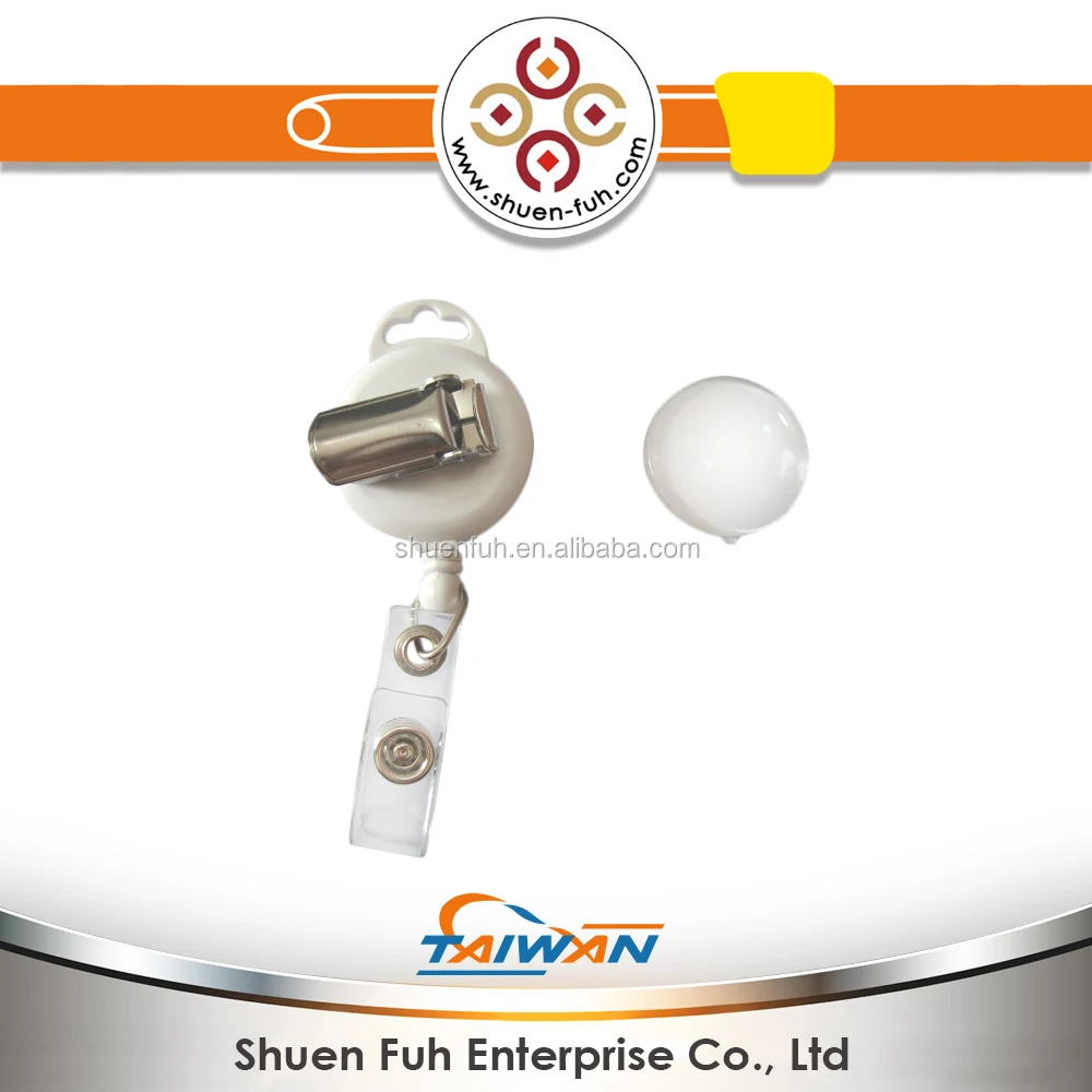 RPL-01 Wholesale small nylon cord retractable pull key holder badge reel in lanyard