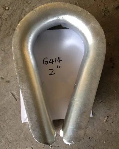 Hot Dip Galvanized Heavy Duty G414 Thimbles wire rope thimble