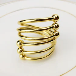 spiral gold napkin rings for wedding