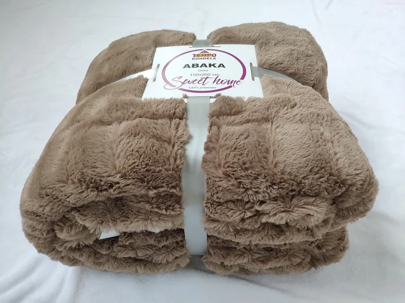 
China factory wholesale custom faux fur pv fleece and sherpa fleece two layer blanket quilts 