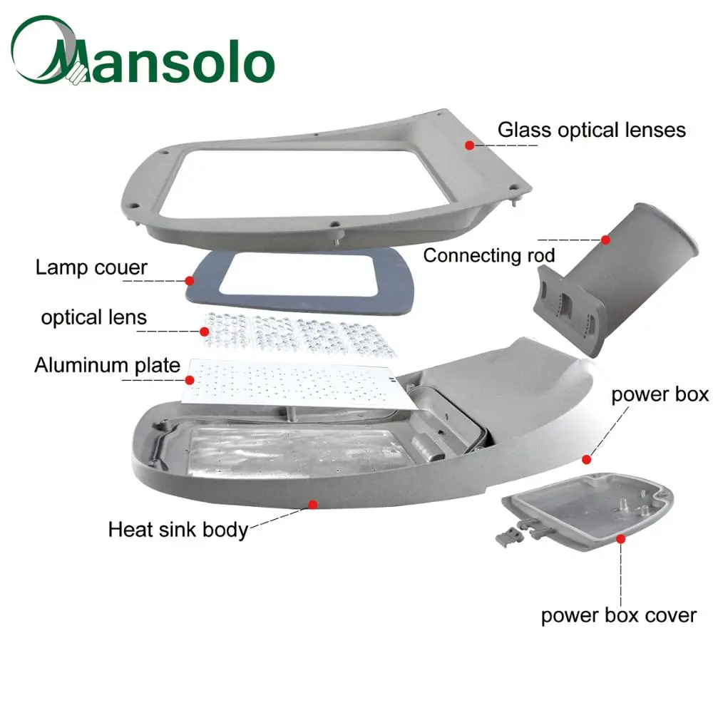 Factory price high efficiency IP65 waterproof led street light housing Die cast aluminum housing