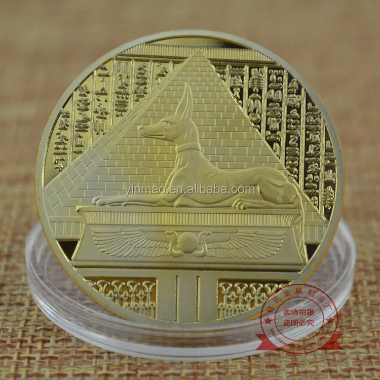 Egypt Anubis metal coins The Scale of trial Coin
