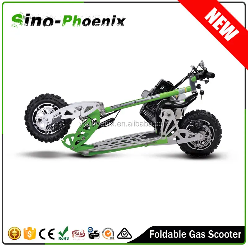 High Quality Adult Off Road Motorcycle Gas Powered 49cc 2 Stroke Folding Two Wheel Gasoline Scooter for adults