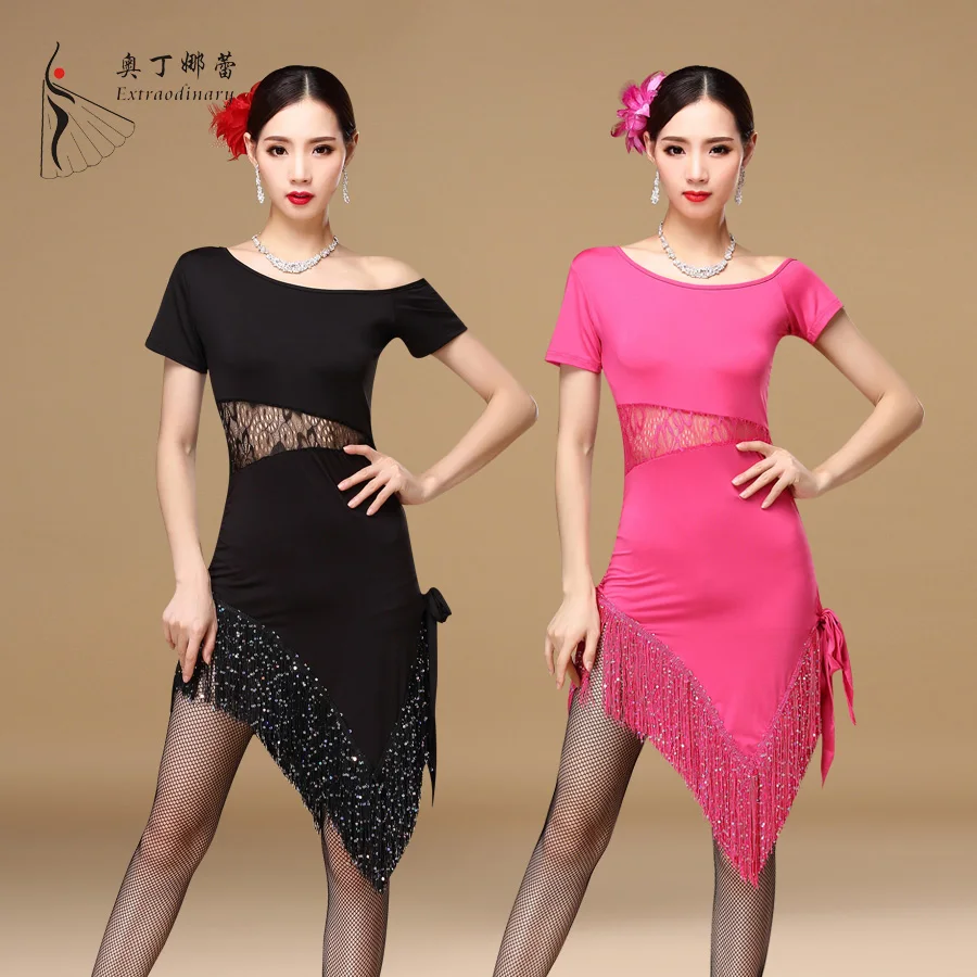 Lyrical Latin Dance Dress Woman Black Latin Dress For Performance Wear Ballroom Dress
