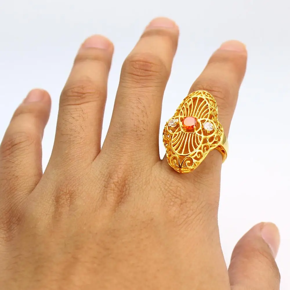 
fancy latest designs 18k gold finger ring for wedding 