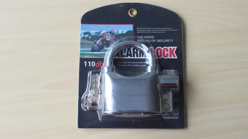 ALARMED LOCK SIREN PADLOCK MOTORBIKE ALARM LOCK BIKE SHED GARAGE GATES SECURITY