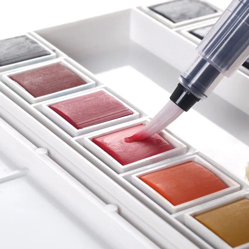 
Premium Quality Bright Colors 18/24/36colors Watercolor Solid Paint with 1 Piece Water Brush Pen 