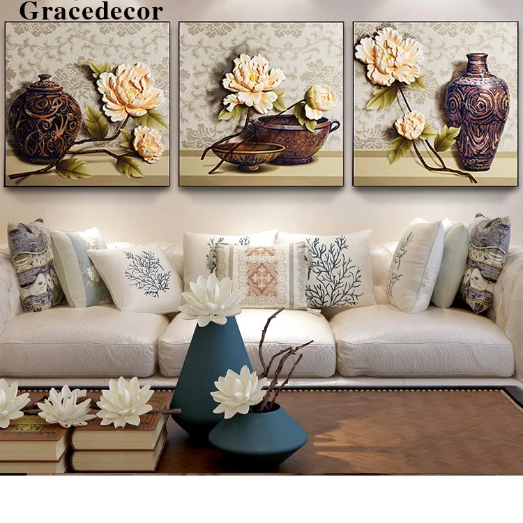 New Fashion Home Luxury Accessories Embossed Wall Oil Painting