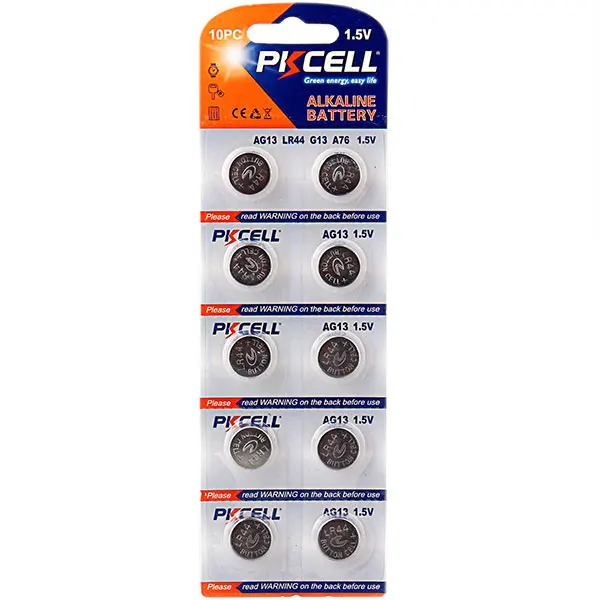Mercury Free 1.5V Alkaline button cell battery AG13/LR44