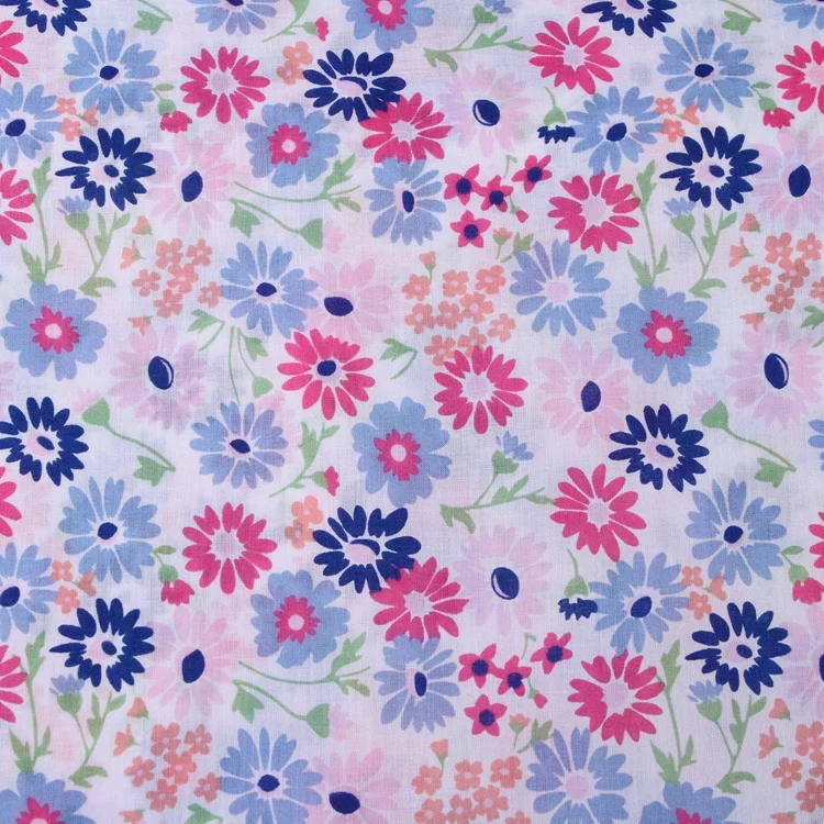 Gots certified organic cotton Factory hot sales 100% cotton custom print new style plain Japanese voile fabric