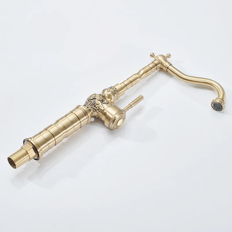 Luxury Vintage Style Antique Faucet Basin Faucet Antique Bronze Kitchen Antique Brass Ceramic Contemporary Fapully Europe CN;ZHE
