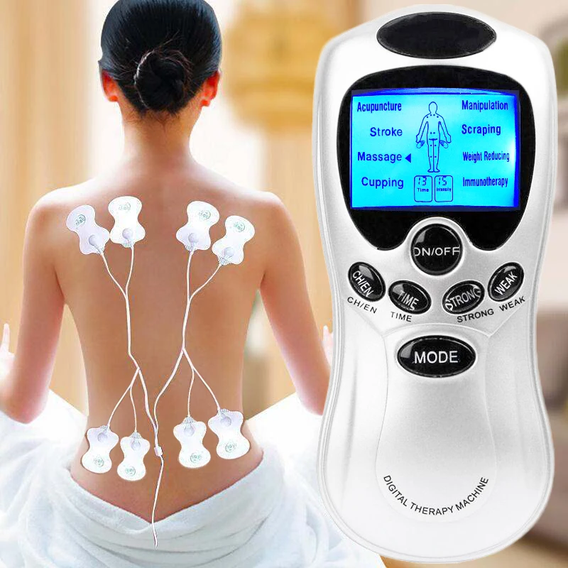 Dual output Promotional Item Pain Relief Portable Physiotherapy Electronic Handheld Electrical Muscle Stimulator