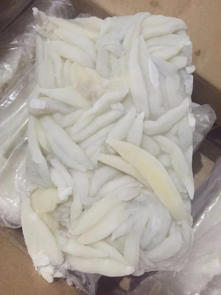 nutritious white part frozen Frozen Peru squid roe raw material block in stock