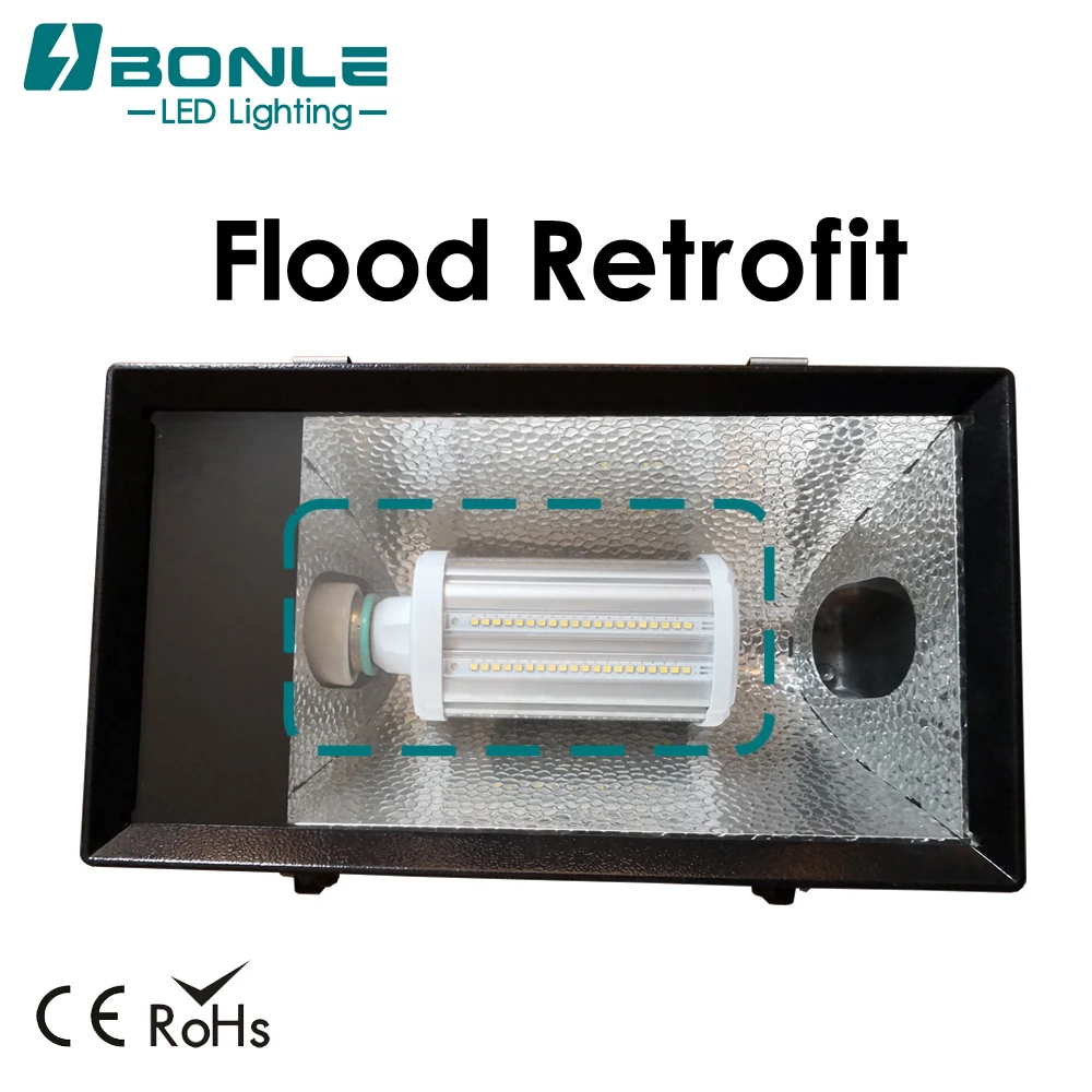 Retrofit Led Path Lamp Corn Light Parking Lot 36W Aluminum 150 Lumens/W 5000K E39 Replacement Hid/Hps 150W Use In Garden