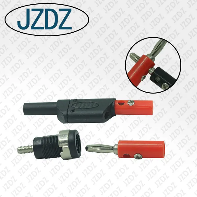 JZDZ J.10016 4mm banana plug,four blade weld type ,DIY, audio connector adaptor