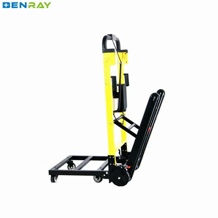 BR-SC003B Powered Electric Stair Climbing Trolley Hand Folding Cart Climb Stairs Luggage Cart For Heavy Cargo
