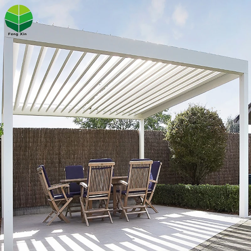 Outdoor Modern Cheap Aluminum Sun Shading Pergola with Curtains Vergola