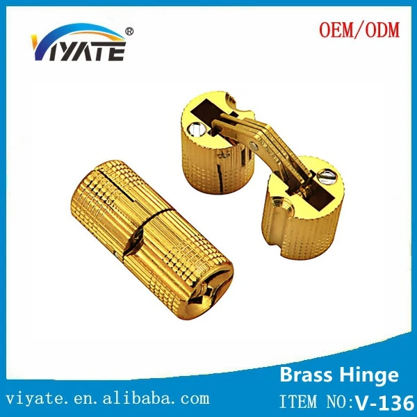 Мебель Твердая латунь цилиндр петли мебельные петли