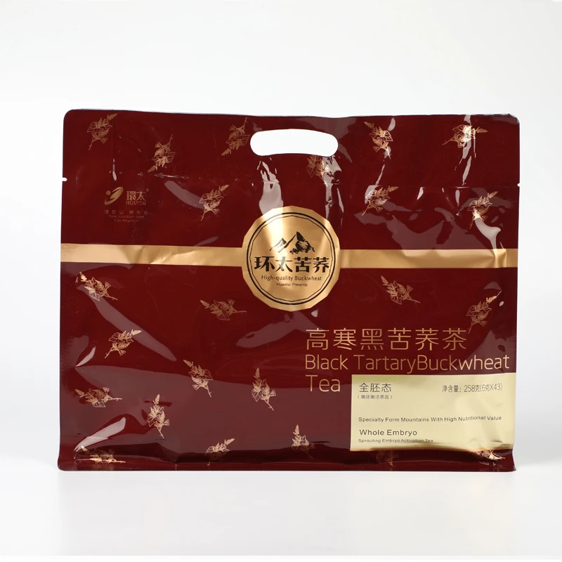 
258g Sichuan Huantai Free Sample Whole Embryo Diabetic Food Black Tartary Buckwheat tea 