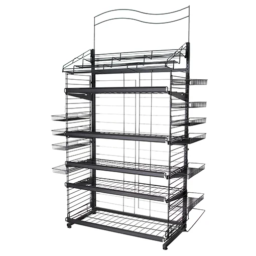 Customized Store display / Single Side Shelf Supermarket Shelving Store Metal Racks Gondolas For Display / Gondola Shelving