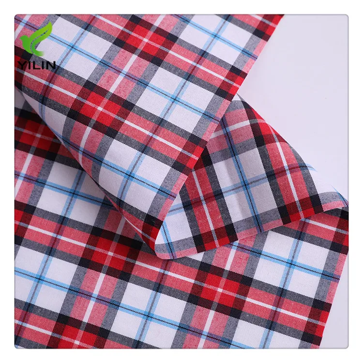 100% хлопчатобумажная пряжа окрашенная тканая саржа мужская рубашка